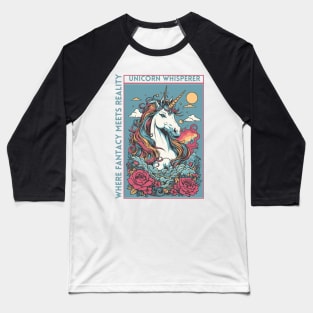 The unicorn whispers design 2 Baseball T-Shirt